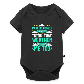 Meteorologist I Think That Weather Talks About Me - Baby Premium short-sleeve bodysuit - black - Front