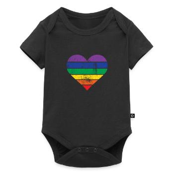 Arc en ciel - Body à manches courtes Premium Bébé - noir - Devant