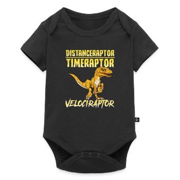 Distanceraptor / Timeraptor = Velociraptor Pun - Baby Premium short-sleeve bodysuit - black - Front