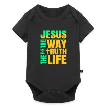 Jésus le chemin la vérité la vie - Body à manches courtes Premium Bébé - noir - Devant