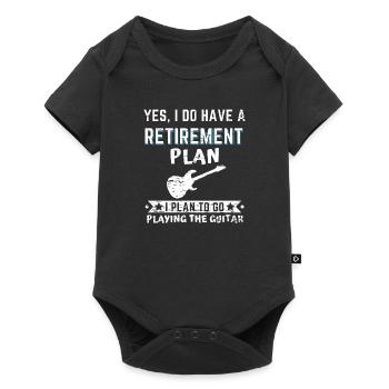 Guitare guitariste pension pension grand-père papa cadeau - Body à manches courtes Premium Bébé - noir - Devant