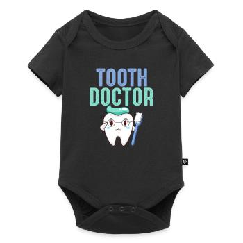 Cadeau de dentiste dentiste - Body à manches courtes Premium Bébé - noir - Devant