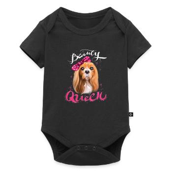 Chemise Cavalier King Charles Spaniel BEAUTY QUEEN - Body à manches courtes Premium Bébé - noir - Devant