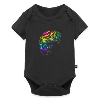 Chameleon mandala iguanas breeding reptiles - Baby Premium short-sleeve bodysuit - black - Front