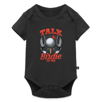 Talk Birdie To Me Funny Golfing Pun - Baby Premium short-sleeve bodysuit - black - Front