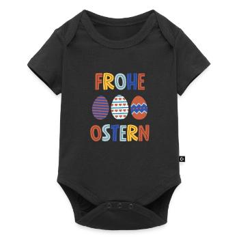 Frohe Ostern - Baby Premium Kurzarmbody - Schwarz - Vorne
