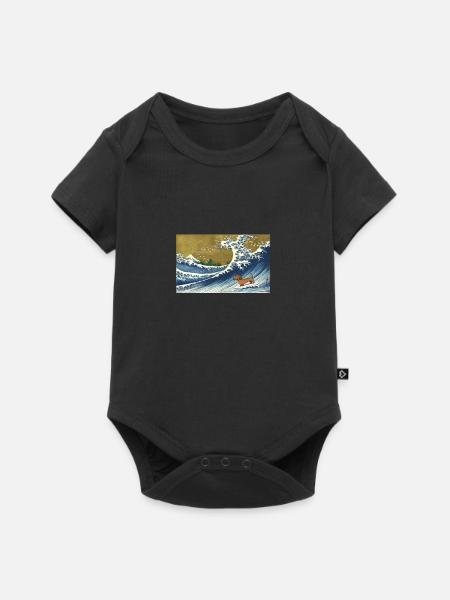 Dackel - Baby Premium Kurzarmbody - Schwarz