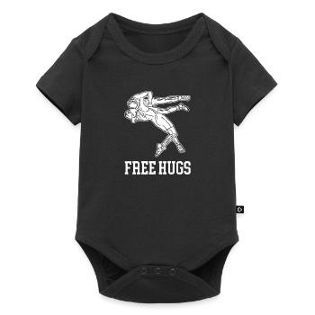 Free Hugs Ringer Ringkampf Ringen - Baby Premium Kurzarmbody - Schwarz - Vorne