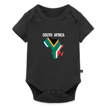 afrique du sud souvenir drapeau vacances graphique - Body à manches courtes Premium Bébé - noir - Devant