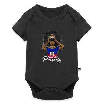 Haiti Haitian flag Ms. Princess I gift - Baby Premium short-sleeve bodysuit - black - Front