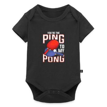 Drôle, tu es le ping de mon ping-pong - Body à manches courtes Premium Bébé - noir - Devant