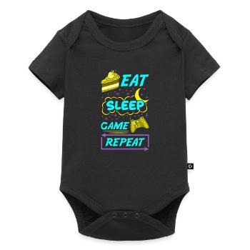Gamer Eat Sleep Game Repeat Anime Kawaii Gaming - Body à manches courtes Premium Bébé - noir - Devant