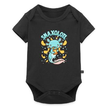 Mignon et drôle Snaxolotl Adorable Snacking Axolotl - Body à manches courtes Premium Bébé - noir - Devant