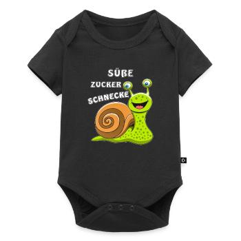 138 SUEßE ZUCKER SCHNECKE - Baby Premium Kurzarmbody - Schwarz - Vorne