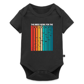 The Birds Work For The Bourgeoisie Conspiracy Fun - Baby Premium short-sleeve bodysuit - black - Front