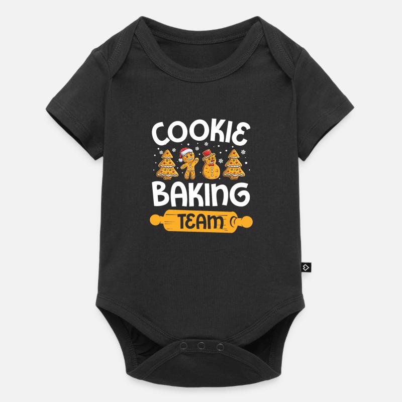 Retour Team Bakers Christmas Cookie Baking Gingerbread - Body à manches courtes Premium Bébé - noir