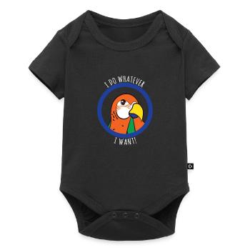 T-shirt de perroquet - je fais ce que je veux! - Body à manches courtes Premium Bébé - noir - Devant