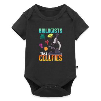 Cute Biologists Take Cellfies Selfies Biology Pun - Baby Premium short-sleeve bodysuit - black - Front