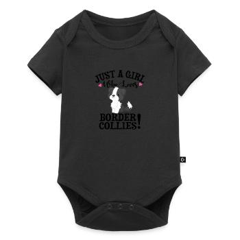 Border Collie - Body à manches courtes Premium Bébé - noir - Devant