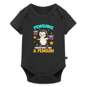 Cute Penguins Can't Fly I Can't Fly I Am A Penguin - Baby Premium short-sleeve bodysuit - black - Front