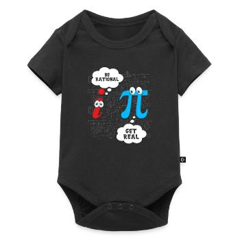 Funny Be Rational Get Real Math Pun Statistiques - Body à manches courtes Premium Bébé - noir - Devant