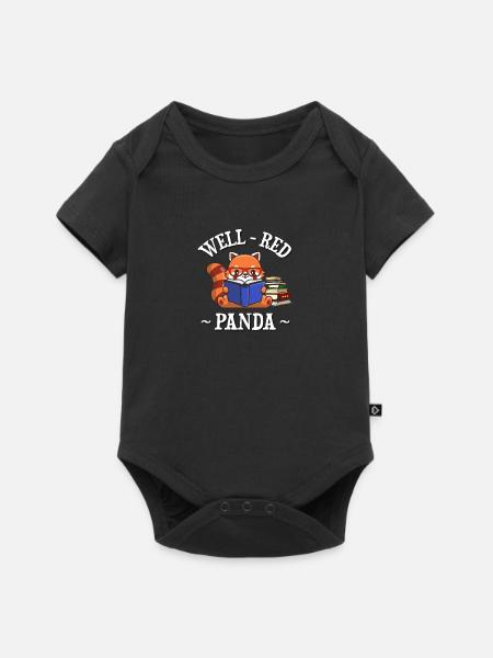 Red Panda - Baby Premium short-sleeve bodysuit - black