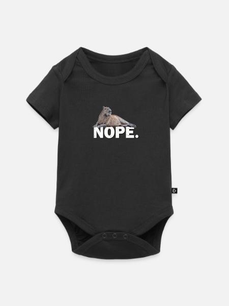 Capybara - Baby Premium Kurzarmbody - Schwarz