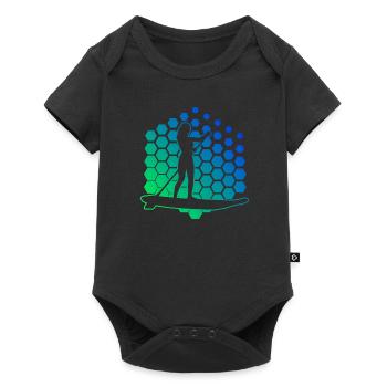 Sup Standup Paddling Herren Stand up Paddling Boar - Baby Premium Kurzarmbody - Schwarz - Vorne