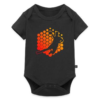 Joueur de handball masculin Handballer Femmes Handballsp - Body à manches courtes Premium Bébé - noir - Devant