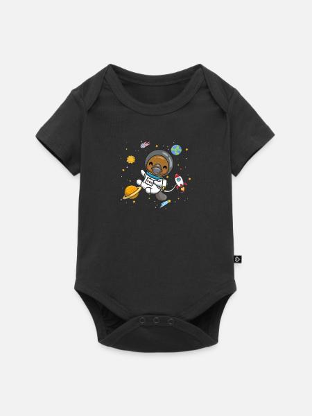 Schnabeltier - Baby Premium Kurzarmbody - Schwarz