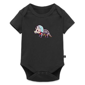 Triceratops - Baby Premium Kurzarmbody - Schwarz - Vorne