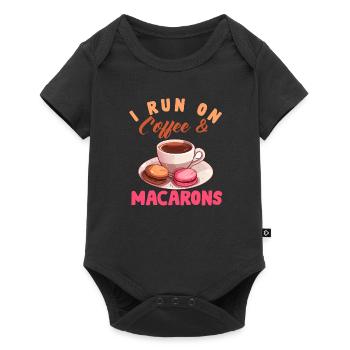 Macarons Cookies Baker French Dessert Funny - Baby Premium short-sleeve bodysuit - black - Front