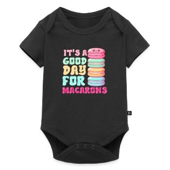 Macarons Cookies Baker French Dessert Funny - Baby Premium short-sleeve bodysuit - black - Front