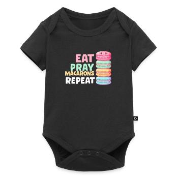 Macarons Cookies Baker French Dessert Funny - Baby Premium short-sleeve bodysuit - black - Front