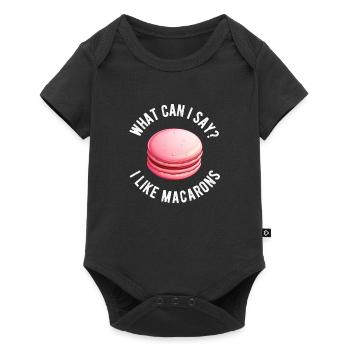 Macarons Cookies Baker French Dessert Funny - Baby Premium short-sleeve bodysuit - black - Front