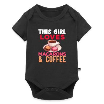 Macarons Cookies Baker French Dessert Funny - Baby Premium short-sleeve bodysuit - black - Front