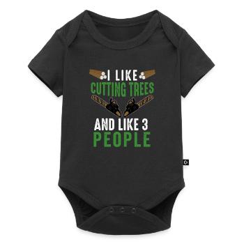 Arborist Tree Surgeon Woodworker Funny Logger - Baby Premium short-sleeve bodysuit - black - Front