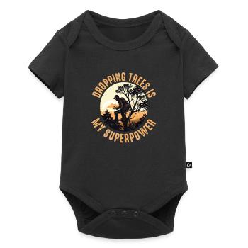 Arborist Tree Surgeon Woodworker Funny Logger - Baby Premium short-sleeve bodysuit - black - Front