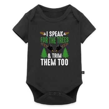Arborist Tree Surgeon Woodworker Funny Logger - Baby Premium short-sleeve bodysuit - black - Front