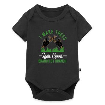 Arborist Tree Surgeon Woodworker Funny Logger - Baby Premium short-sleeve bodysuit - black - Front