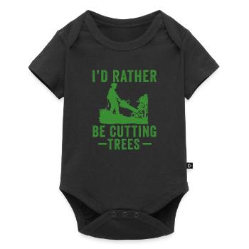 Arborist Tree Surgeon Woodworker Funny Logger - Baby Premium short-sleeve bodysuit - black - Front