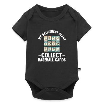 Baseball Card Collector Funny Collecting Baseball - Baby Premium short-sleeve bodysuit - black - Front