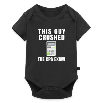 Passé l’examen CPA pour comptable agréé drôle - Body à manches courtes Premium Bébé - noir - Devant