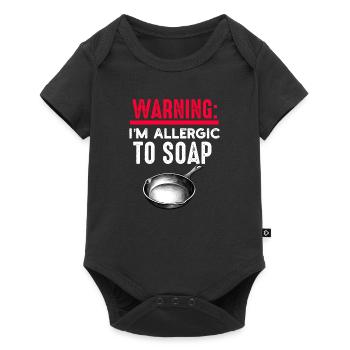 Cast Iron Pan Lover Frying Skillet Funny Cooking - Baby Premium short-sleeve bodysuit - black - Front