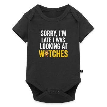 Watch Collector Horologist Collecting Watches - Baby Premium short-sleeve bodysuit - black - Front
