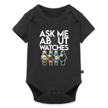 Watch Collector Horologist Collecting Watches - Baby Premium short-sleeve bodysuit - black - Front