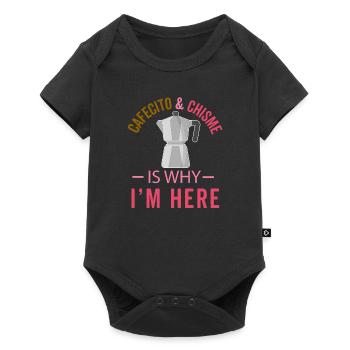 Drôles de chemises espagnoles Cafecito Cafe Español - Body à manches courtes Premium Bébé - noir - Devant