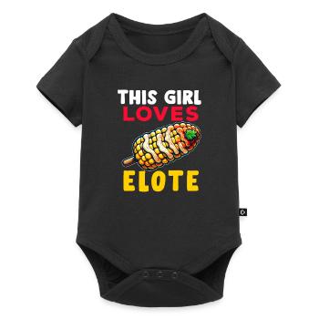 Elote Fille Femmes Elote Mexicain Maïs Nourriture Comida - Body à manches courtes Premium Bébé - noir - Devant