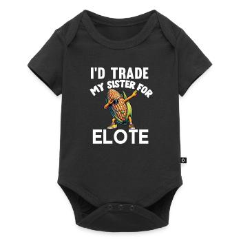 Elote Fille Femmes Elote Mexicain Maïs Nourriture Comida - Body à manches courtes Premium Bébé - noir - Devant