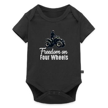 4 Roues Pour Hommes Grand-Père VTT Quad Bike Racing - Body à manches courtes Premium Bébé - noir - Devant